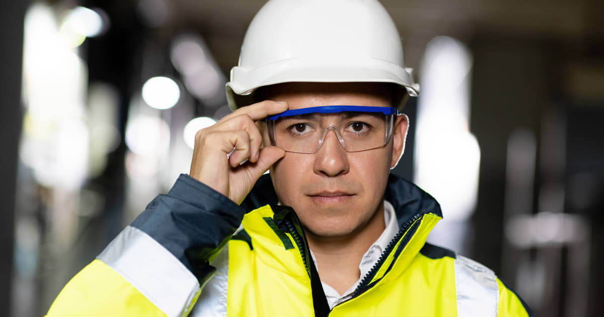 Protección ocular en el trabajo de construcción