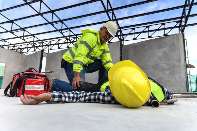 Trabajador lesionado en la construcción