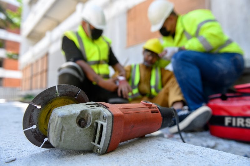 Worker injured on a construction site