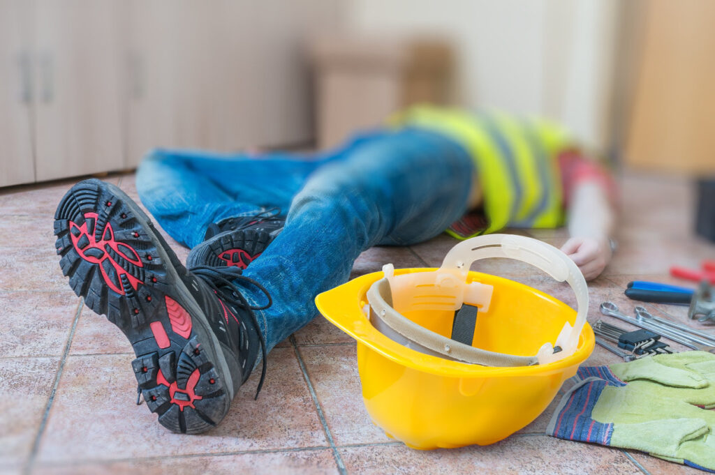 Trabajador lesionado en construcción