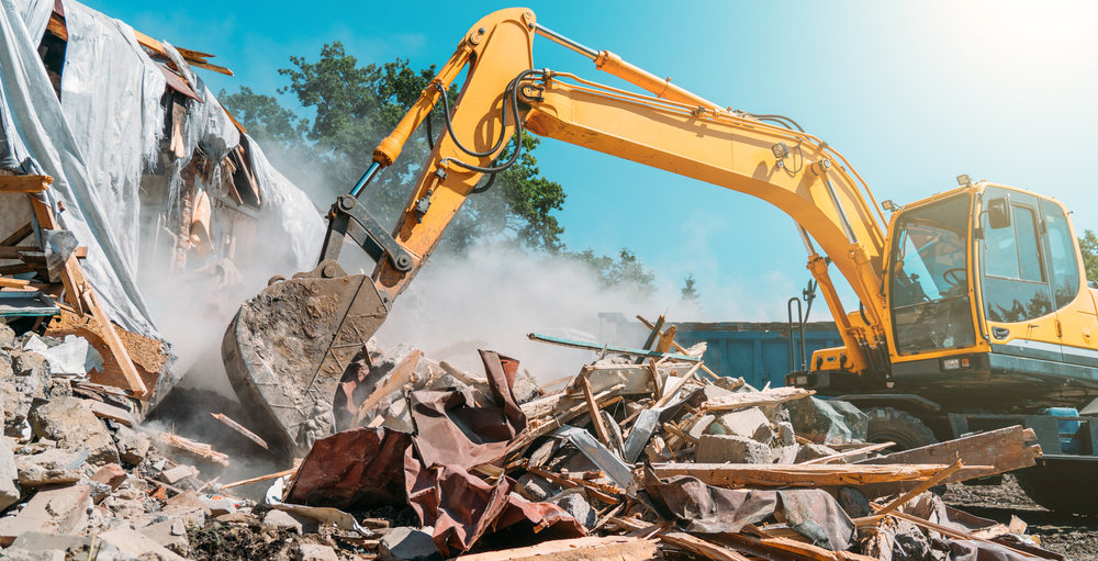 excavadora-accidentes-peligros-abogados Excavadora en construcción
