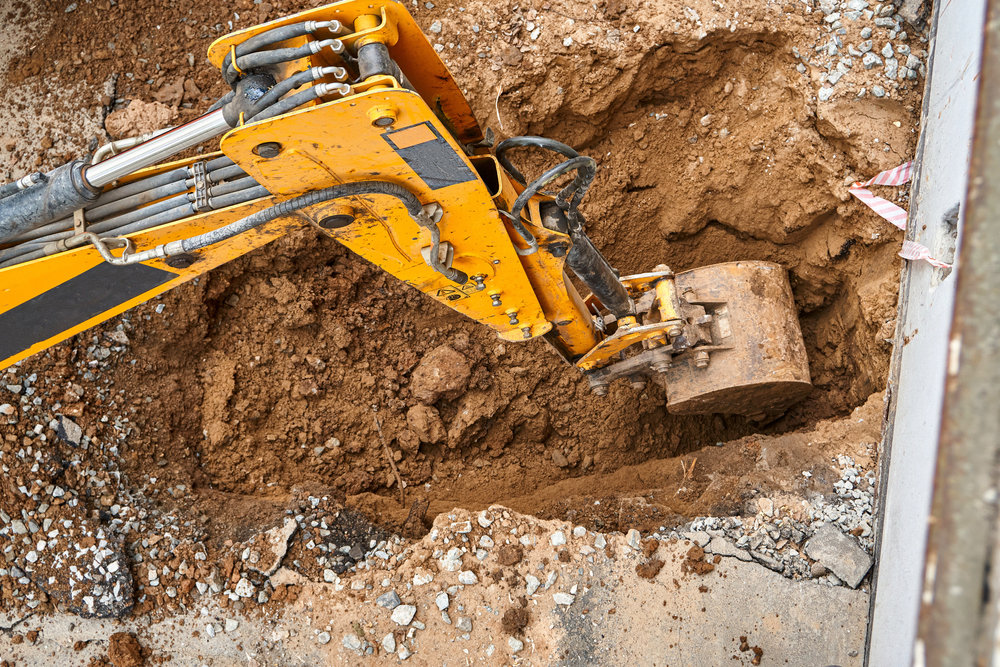 riesgos-excavadora Excavación en construcción