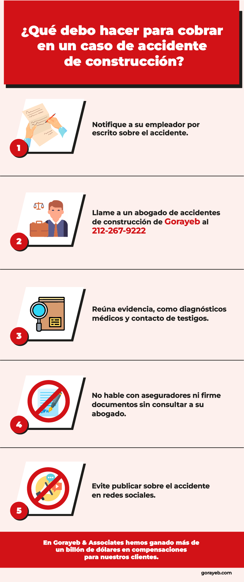 ¿Qué hay que hacer para cobrar en caso de accidente de construcción?
