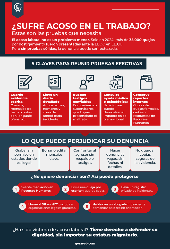 Qué pruebas necesito para denunciar acoso laboral: 5 claves