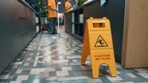 Lesión por piso resbaloso en el trabajo: Compensación 2026