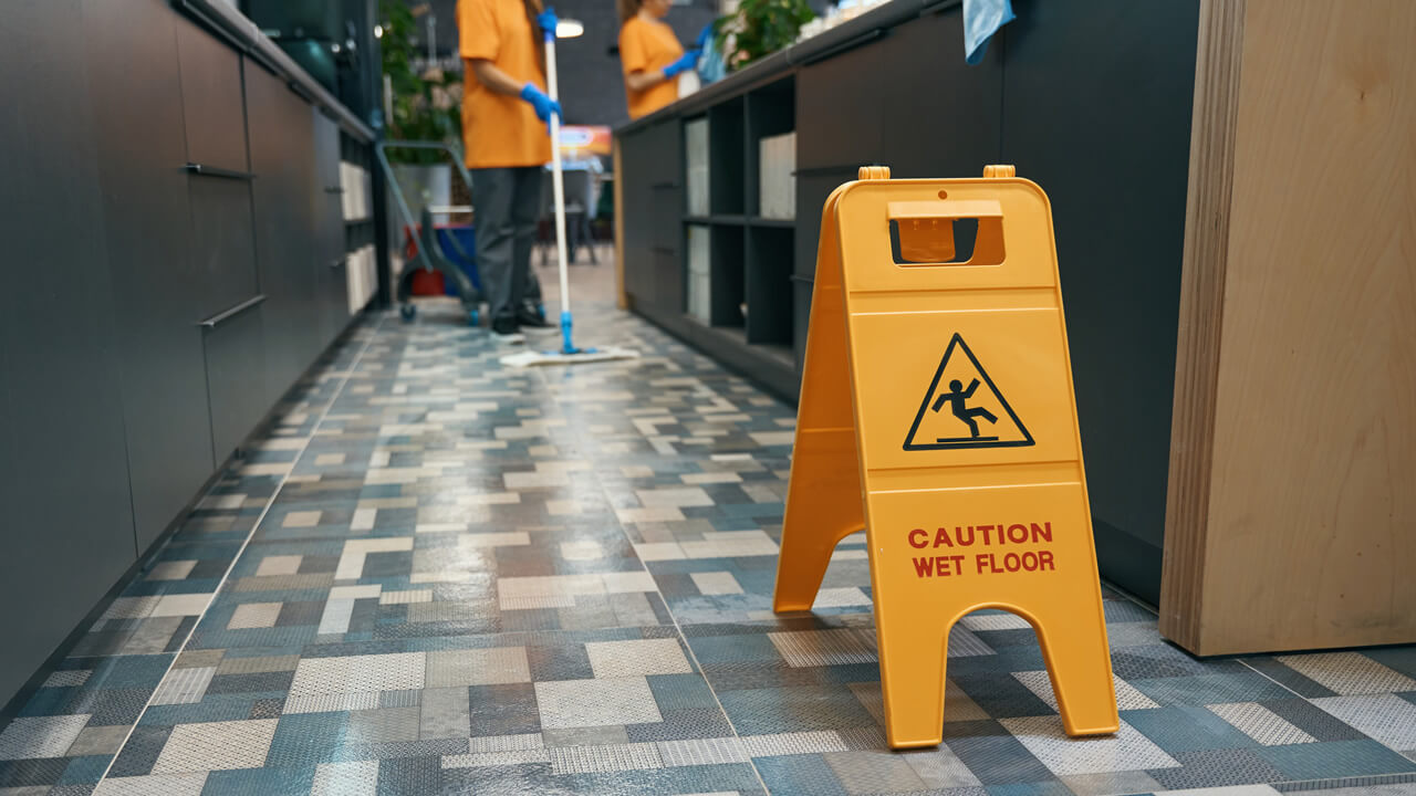 Lesión por piso resbaloso en el trabajo: Compensación 2026