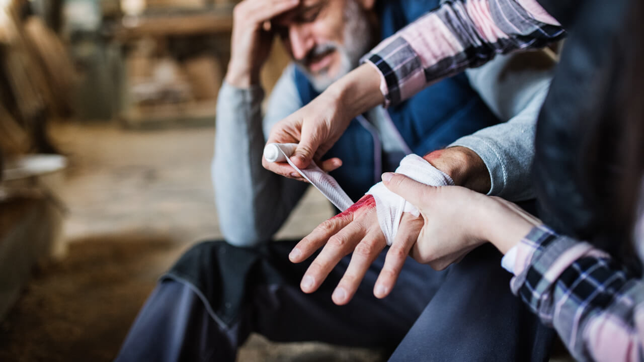 Quemadura de tercer grado en trabajos de construcción