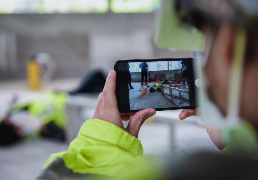 Evidencia accidente de escaleras